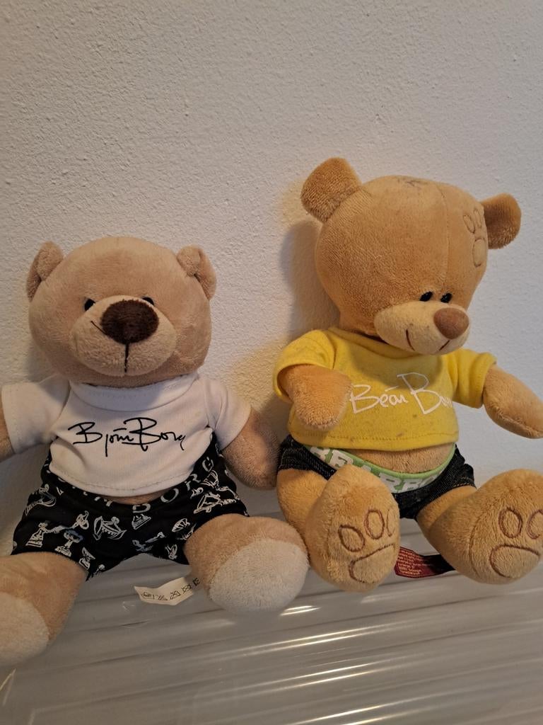 Twee Bjorn Borg beren - Knuffelberen, Kinderen en Baby's, Speelgoed | Knuffels en Pluche, Ophalen of Verzenden, Beer