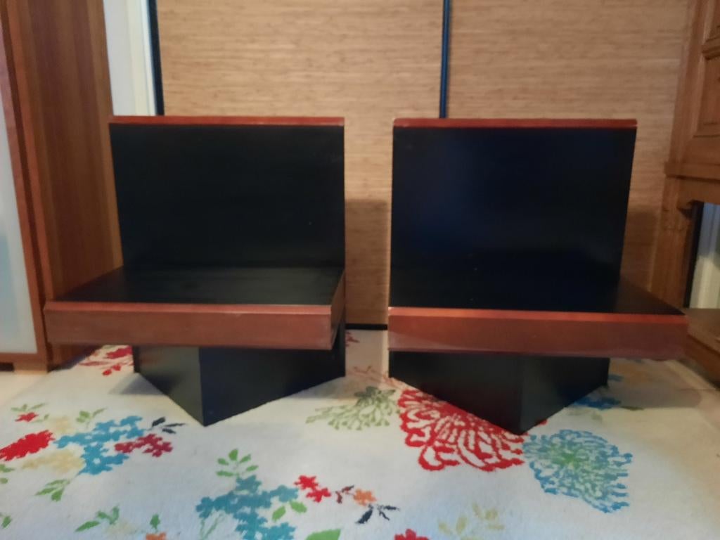 Vintage bedkastjes uit 80-er jaren, Huis en Inrichting, Slaapkamer | Nachtkastjes, Ophalen, Overige materialen, Gebruikt, Minder dan 45 cm
