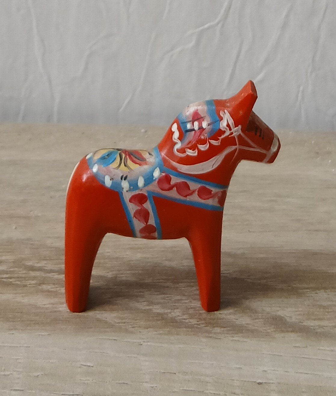 Dala Paardje Klein Magneet, Ophalen, Hout, Rood, 5 cm