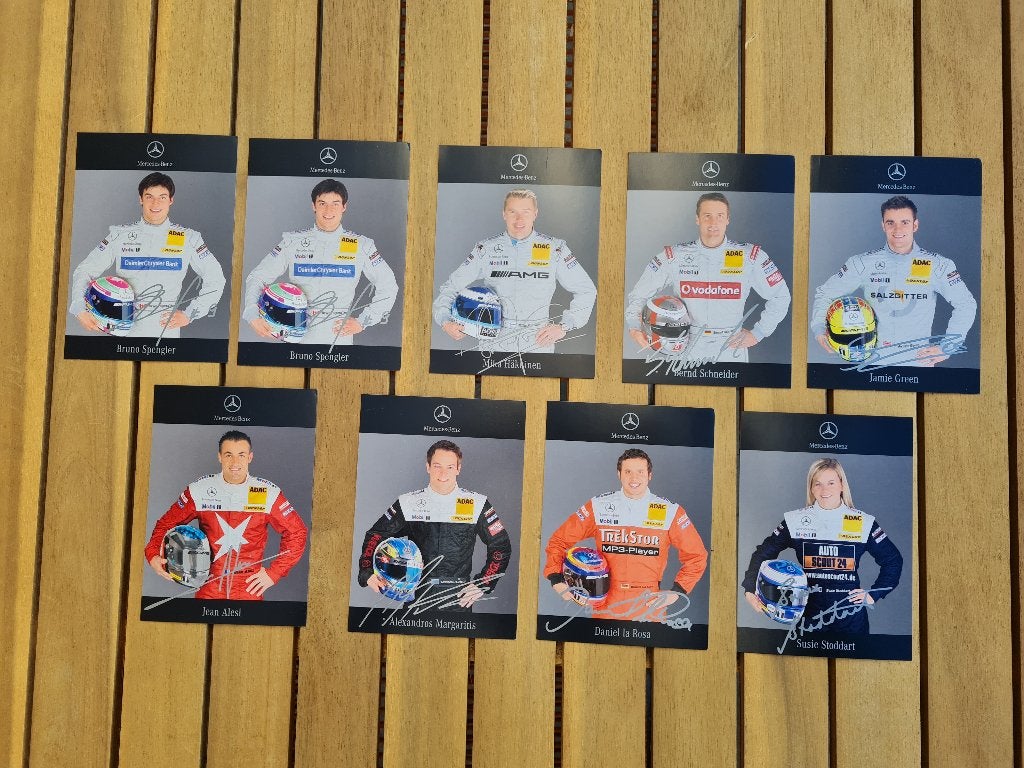 Mercedes-Benz 2006 DTM Mercedes Team Ansichtkaart 9 stuks, Verzamelen, Automerken, Motoren en Formule 1, Ophalen of Verzenden