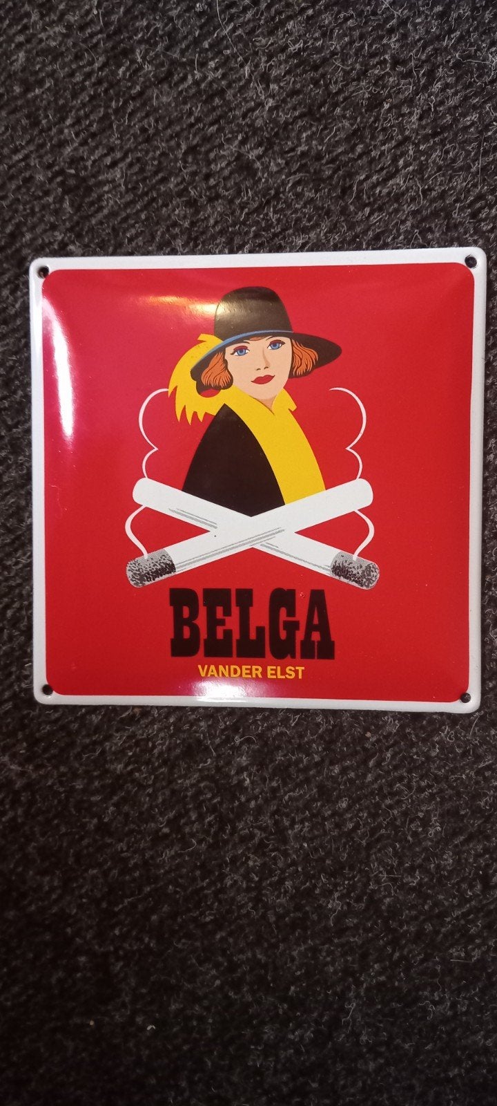 echt emaille reclame bordje zie foto, Verzamelen, Merken en Reclamevoorwerpen, Ophalen of Verzenden, Zo goed als nieuw, Reclamebord