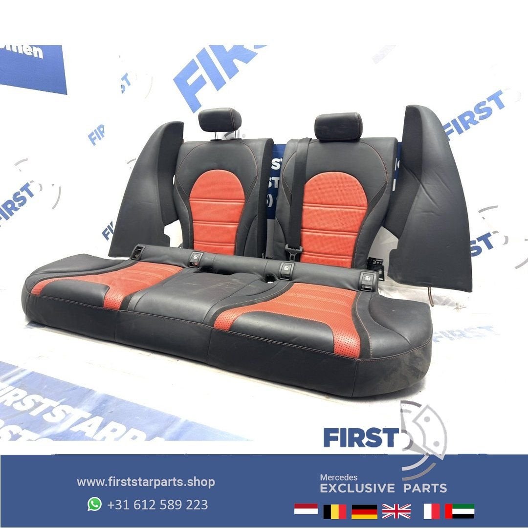 W205 ACHTERBANK + DEURPANELEN C63 AMG Mercedes C Klasse LEER, Auto-onderdelen, Interieur en Bekleding, Gebruikt, -, Ophalen of Verzenden