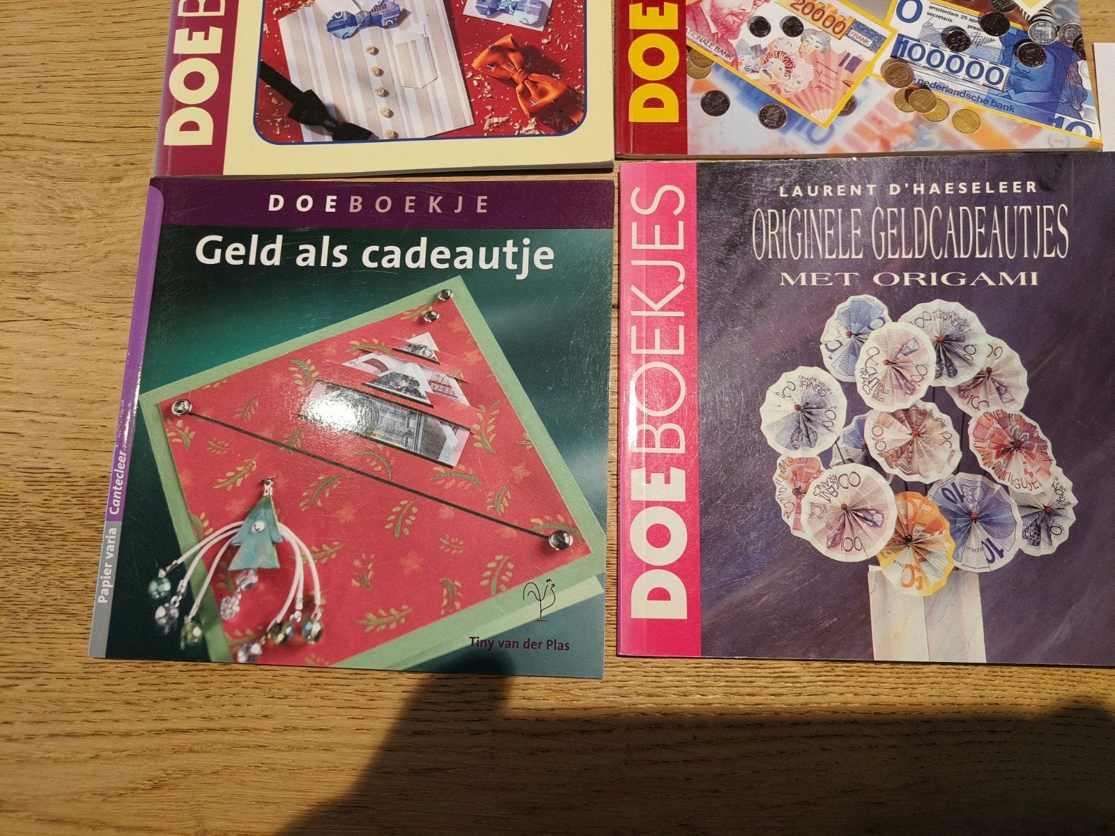 4x Doeboekjes: Gevouwen Geldcadeautjes & Cadeautips, Boeken, Gelezen, Laurent D'Haeseleer, Ophalen of Verzenden, Scrapbooking en Knutselen