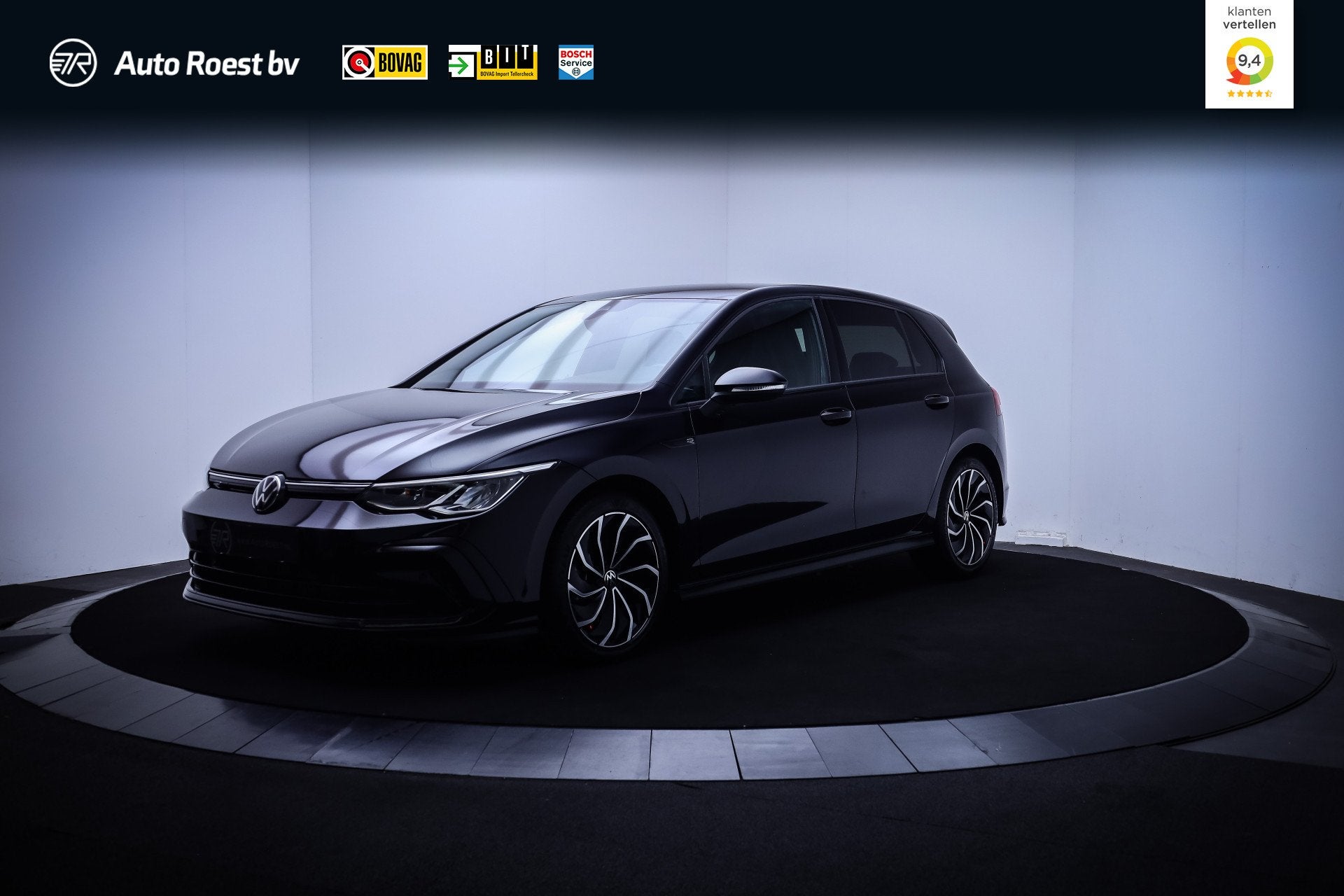 Volkswagen Golf 1.5 TSI 150Pk R-LINE Business FULL LED | CAR, Zwart, 4 cilinders, 150 pk, Leder en Stof