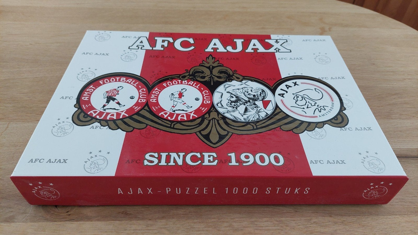 Ajax puzzel 4 logo's, Ophalen of Verzenden, 500 t/m 1500 stukjes, Zo goed als nieuw
