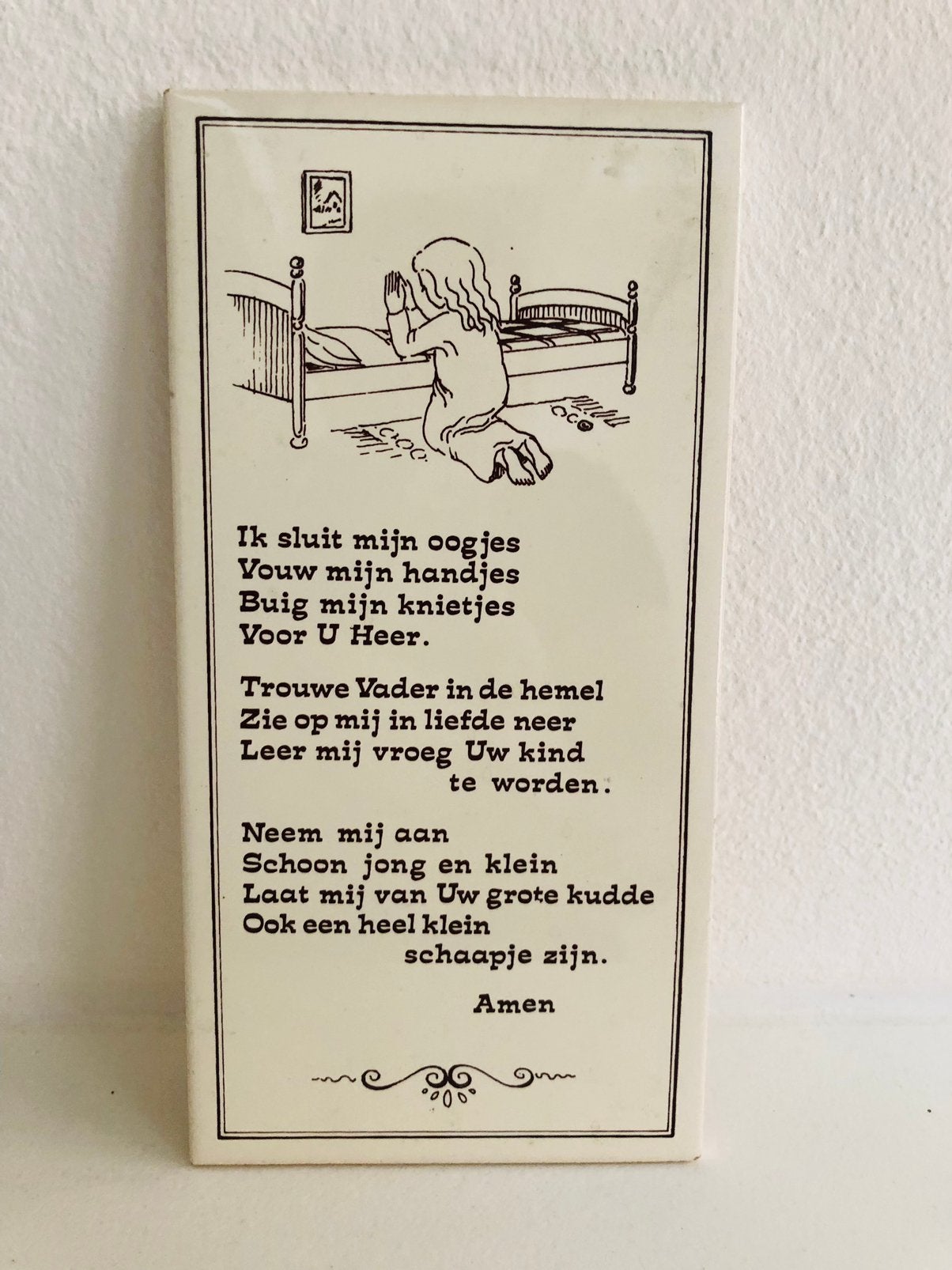Lief tegeltje met gebed voor kind, Ophalen of Verzenden, Gebruikt, Overige typen