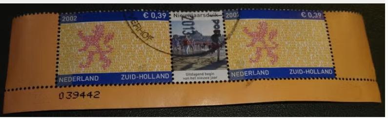 Provincie Zuid-Holland - uit V2071 - 2002 - Nieuwjaarsduik, Postzegels en Munten, Postzegels | Nederland, Verzenden, Na 1940, Gestempeld