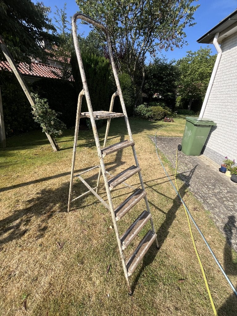 Stalen huishoudtrap, Ophalen, Gebruikt, Trap, Opvouwbaar of Inschuifbaar
