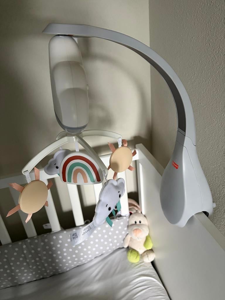 Fisher-Price Mobiel met muziek, licht en geluidssensor, Ophalen of Verzenden, Zo goed als nieuw, Overige typen