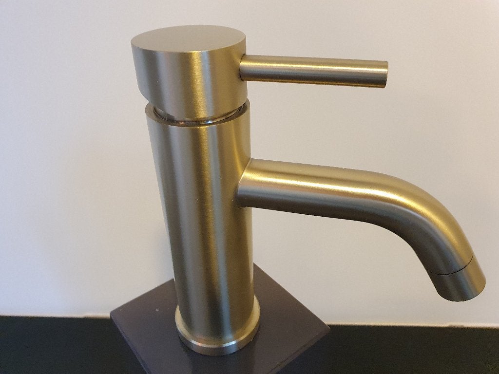 luxe Wastafelkraan GOUD Badkamer Design mengkraan, Doe-het-zelf en Verbouw, Ophalen of Verzenden, Nieuw, Rvs, Kraan