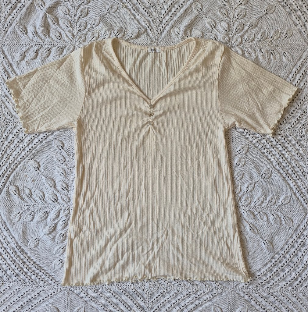Livera beige top L, Verzenden, Zo goed als nieuw