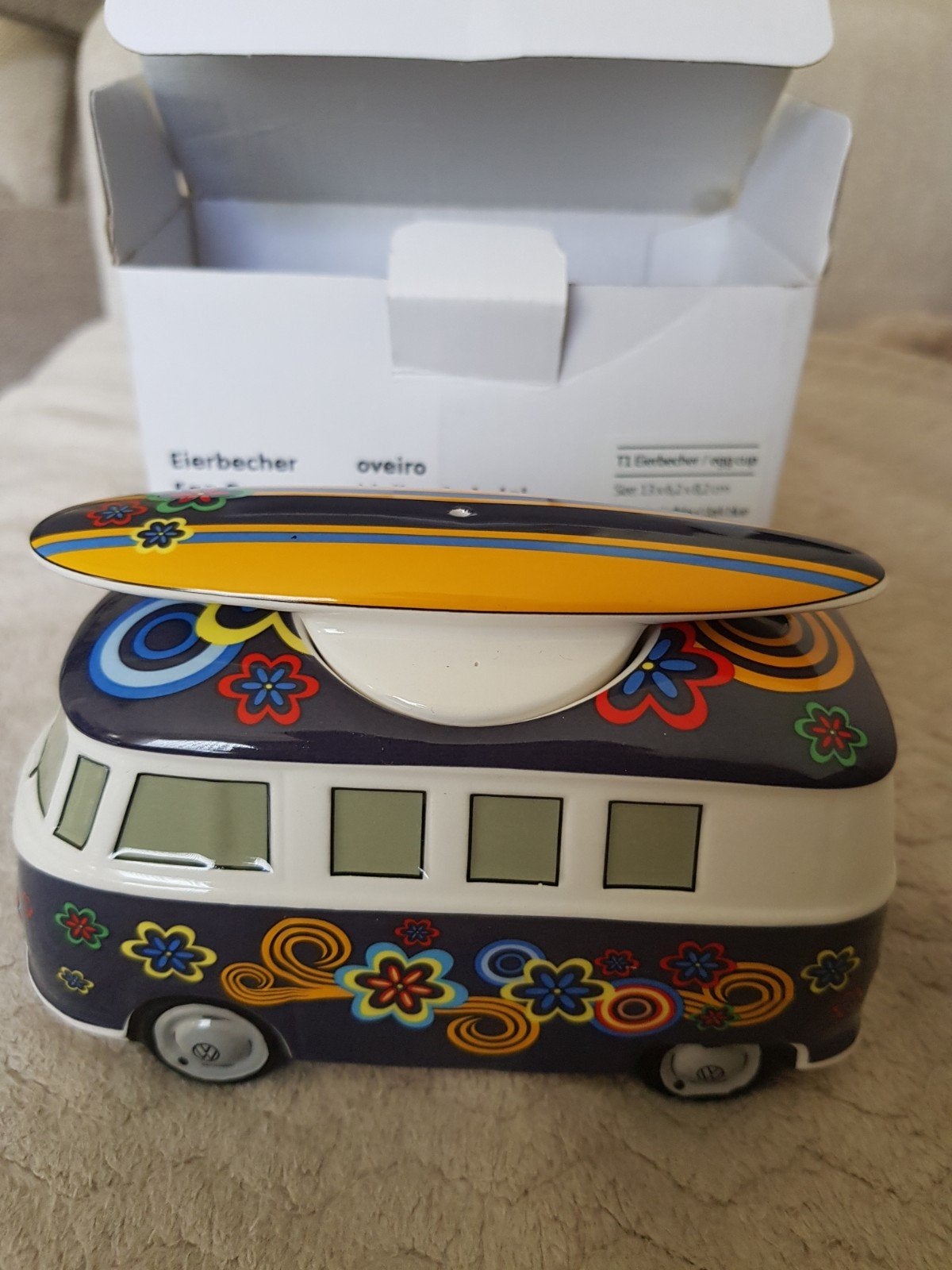 vw busje eierdopje porselein/keramiek 2 stuks, Ophalen of Verzenden, Nieuw, Auto's