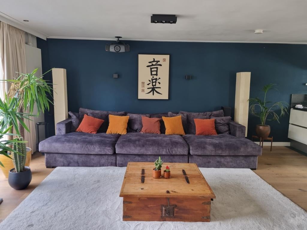 Grote comfortabele loungebank, Ophalen of Verzenden, Gebruikt, Stof, Modern, comfortabel