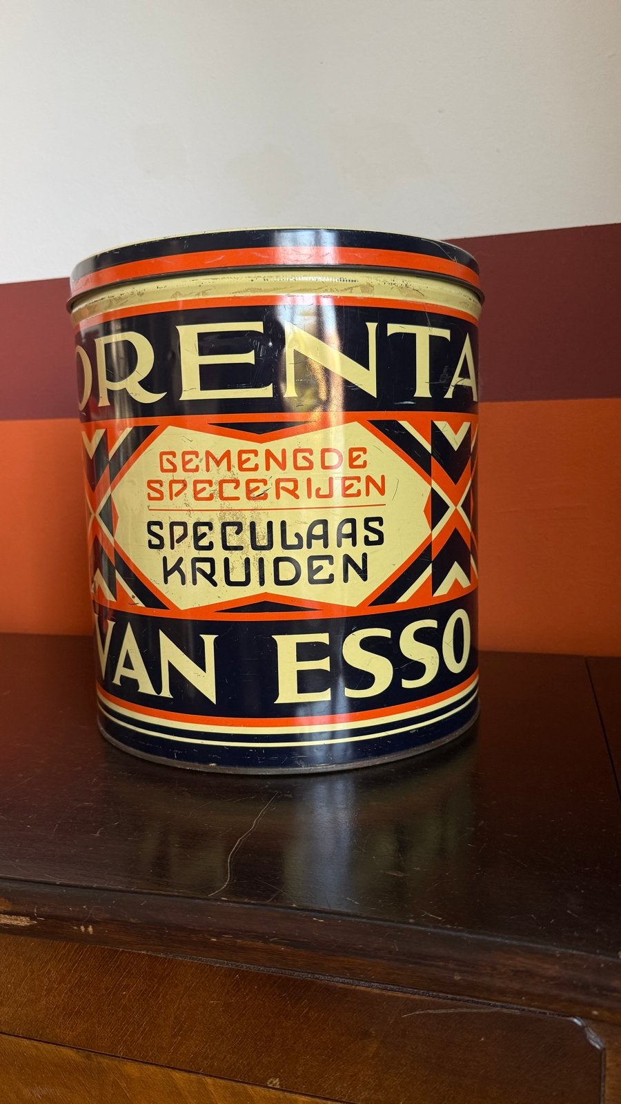 Vintage blik esso, Verzamelen, Ophalen of Verzenden, Gebruikt, Overige, Overige merken