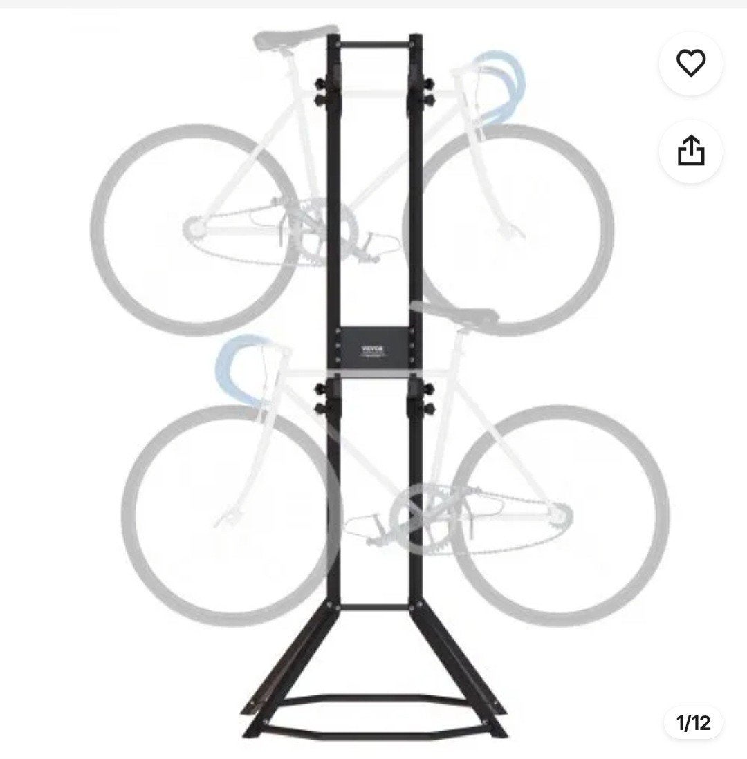 Vevor Fietsenrek voor 2 fietsen - Vrijstaand, Ophalen of Verzenden, Nieuw