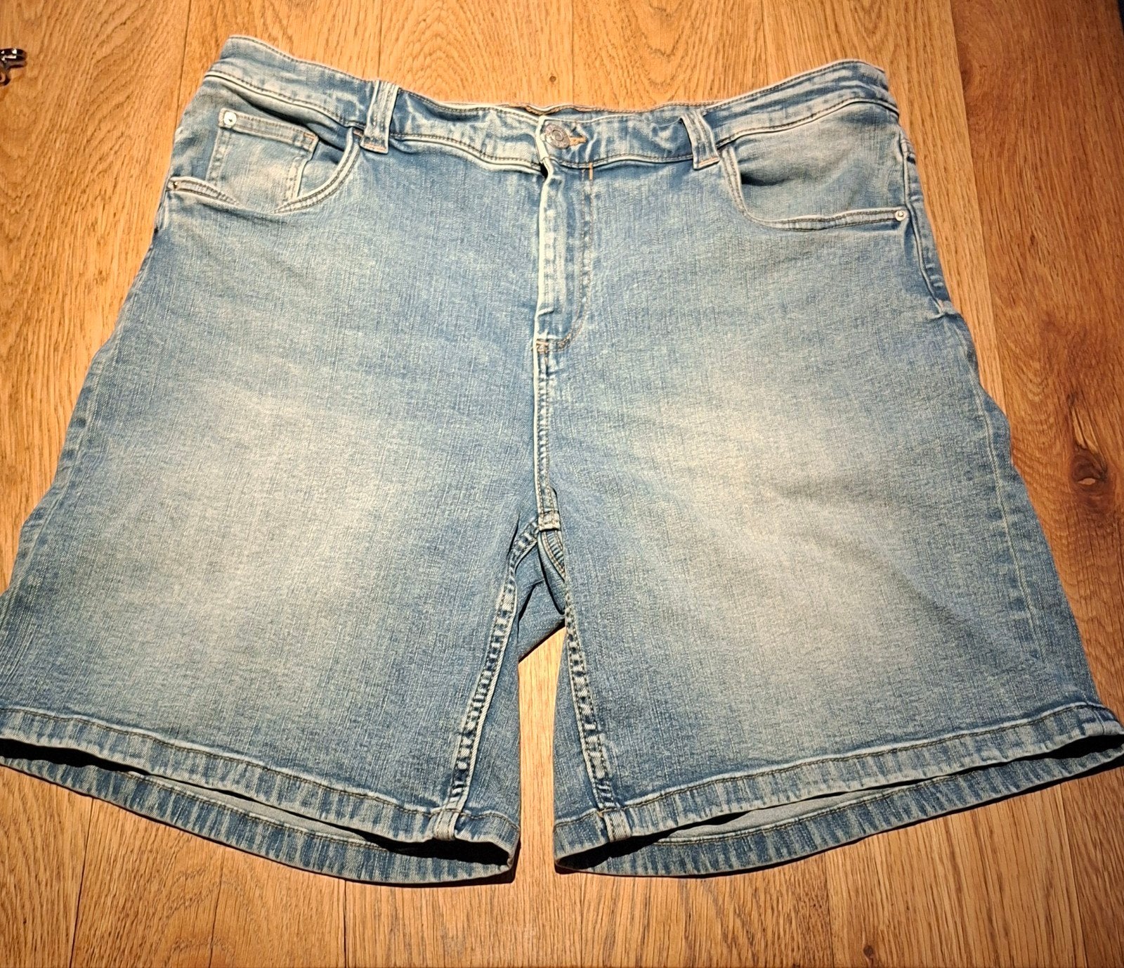 MS Mode spijkerbroek shorts maat 44, Kort, Blauw, Maat 42/44 (L), Ophalen of Verzenden