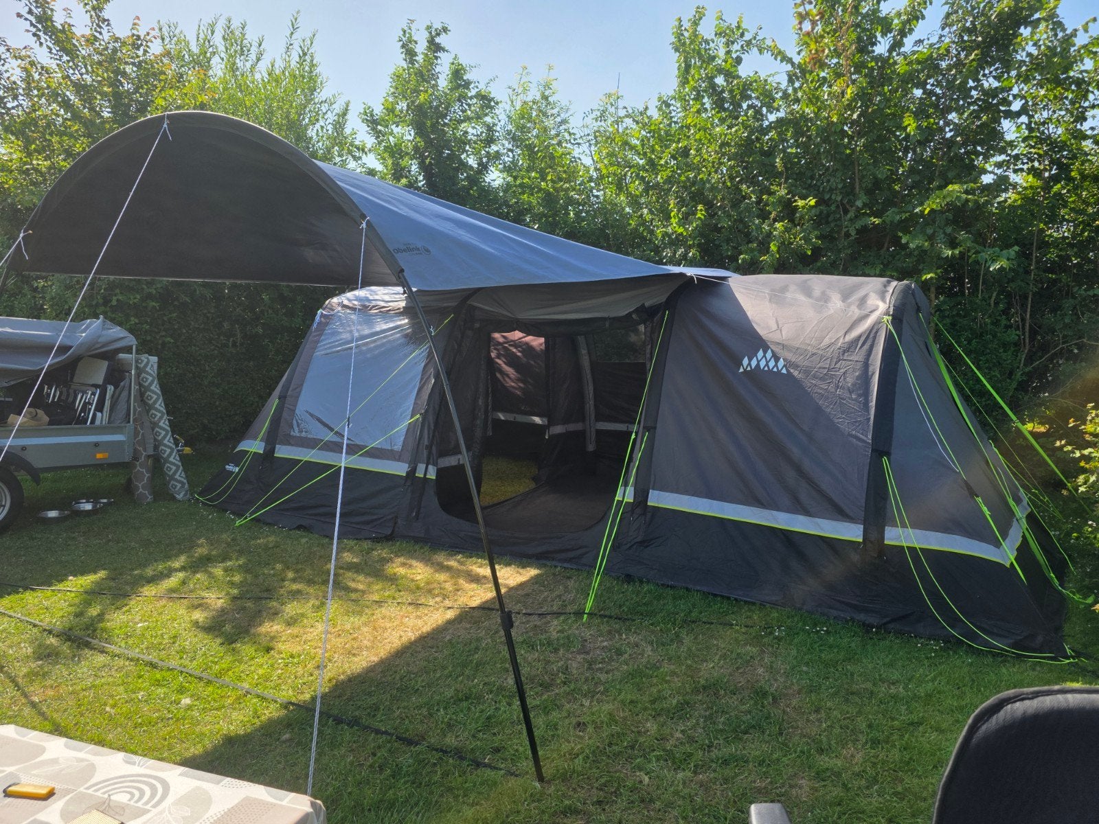 Obelink Hudson 4 Poly Easy Air CoolDark opblaasbare tent, Caravans en Kamperen, Ophalen of Verzenden, Zo goed als nieuw, Tot en met 4