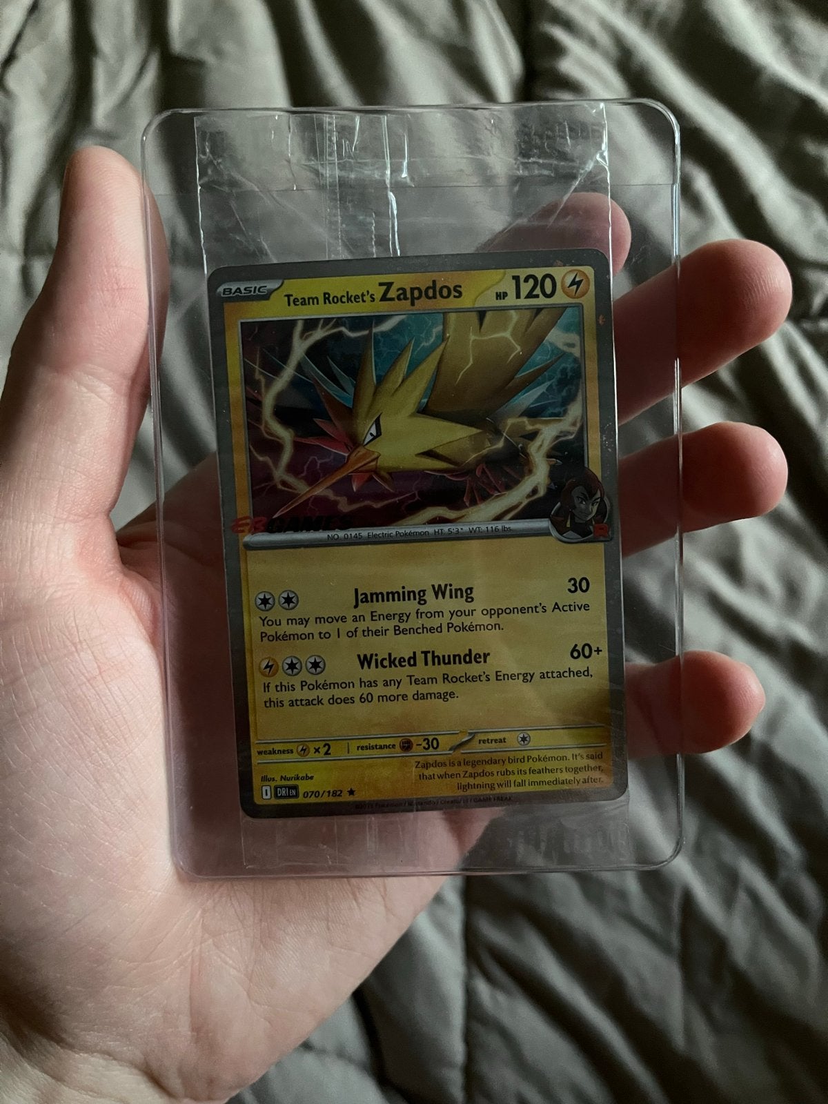 Zapdos Destined Rivals EB Games Promo Sealed, Ophalen of Verzenden, Nieuw, Losse kaart, Foil