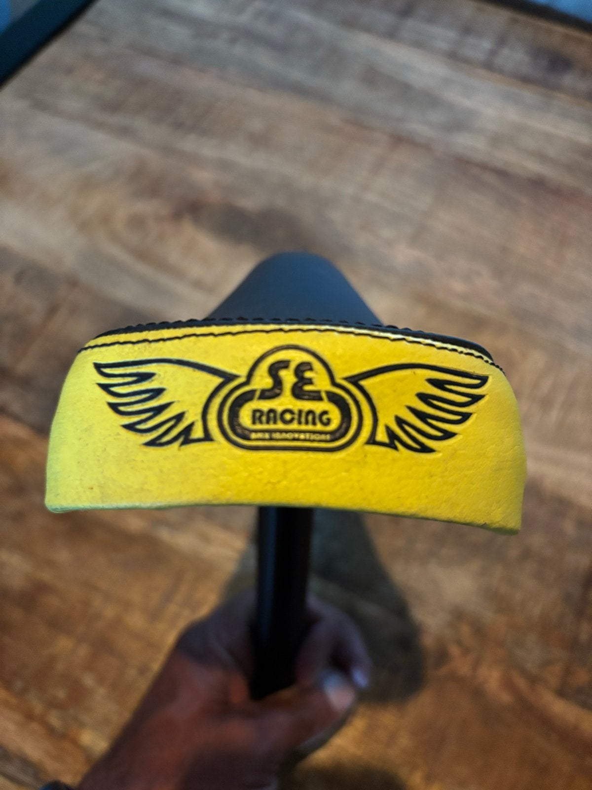 SE Racing Zadel - Zwart/Geel BMX Zadel, Kunststof, Ophalen of Verzenden, Zadel, Gebruikt