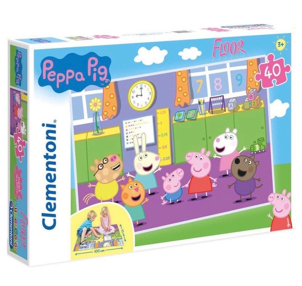 Peppa Pig Vloerpuzzel 40 stukjes Clementoni, Ophalen of Verzenden, 10 tot 50 stukjes, Nieuw, 2 tot 4 jaar