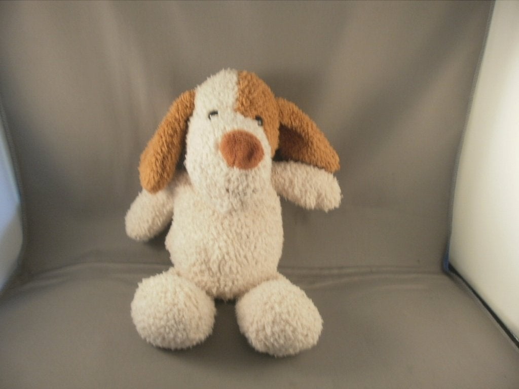 hond crème/bruin wollig velours jaren 90 zwarte ronde harde, Zo goed als nieuw, Middelgroot (20 tot 80 cm), Meerkleurig, Wasbaar