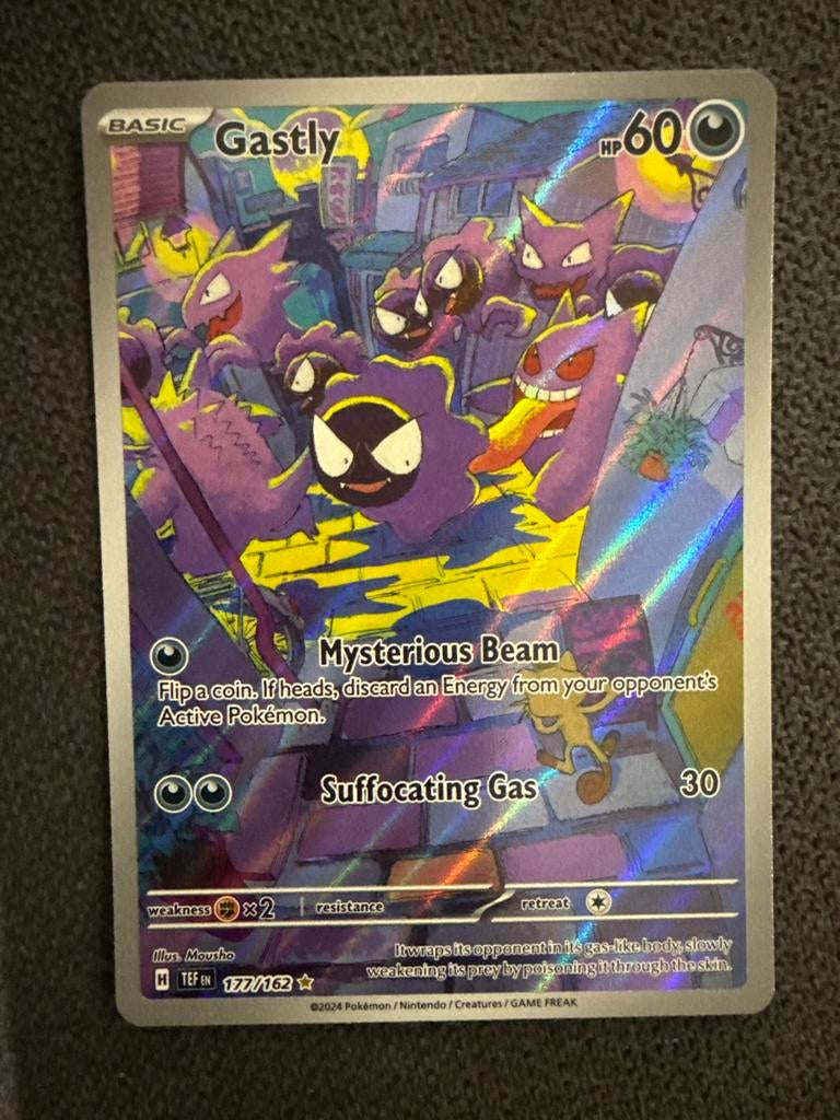 Gastly 177/162  Pokemon kaart, Hobby en Vrije tijd, Verzamelkaartspellen | Pokémon, Ophalen of Verzenden, Zo goed als nieuw, Losse kaart