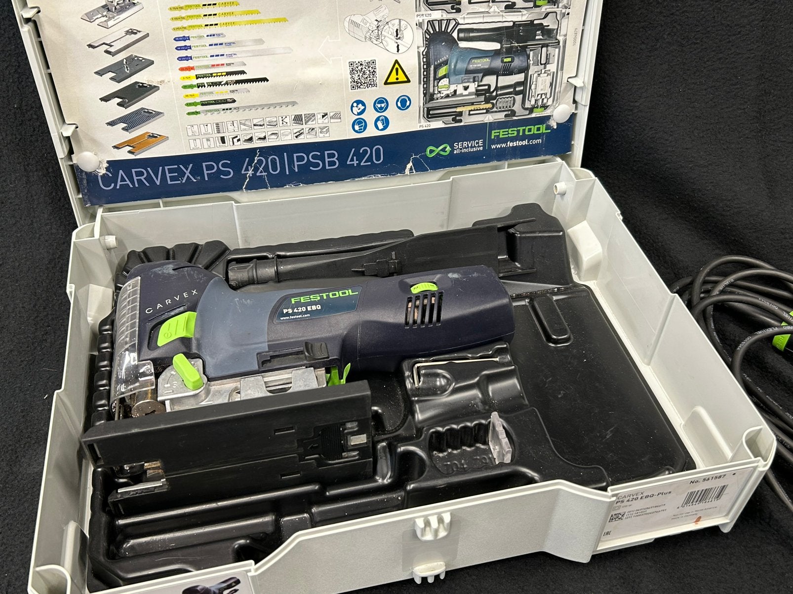 Festool decoupeerzaag PS420 EBQ in systainer, Ophalen, Decoupeerzaag, Zo goed als nieuw, 30 tot 70 mm