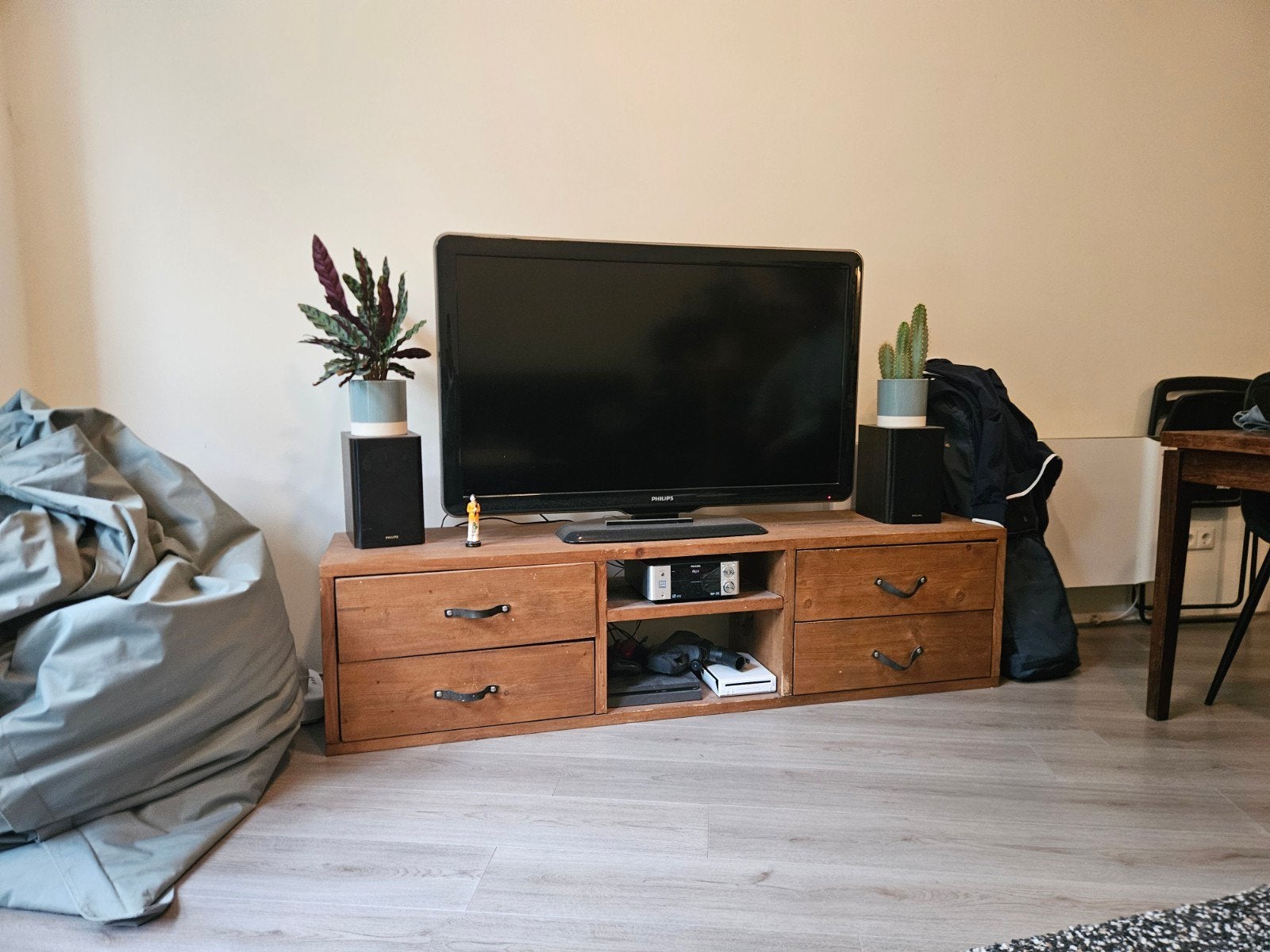 Houten kast met lades - 179.5x38,5 cm, Huis en Inrichting, Ophalen, Gebruikt, 150 tot 200 cm, Minder dan 100 cm