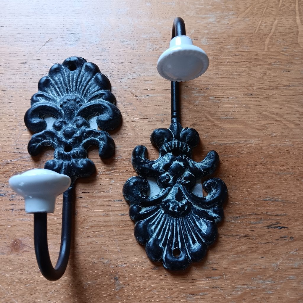 Decoratieve wandhaken, set van 2, brocante, Huis en Inrichting, Woonaccessoires | Kapstokken, Wandhaken, Ophalen of Verzenden