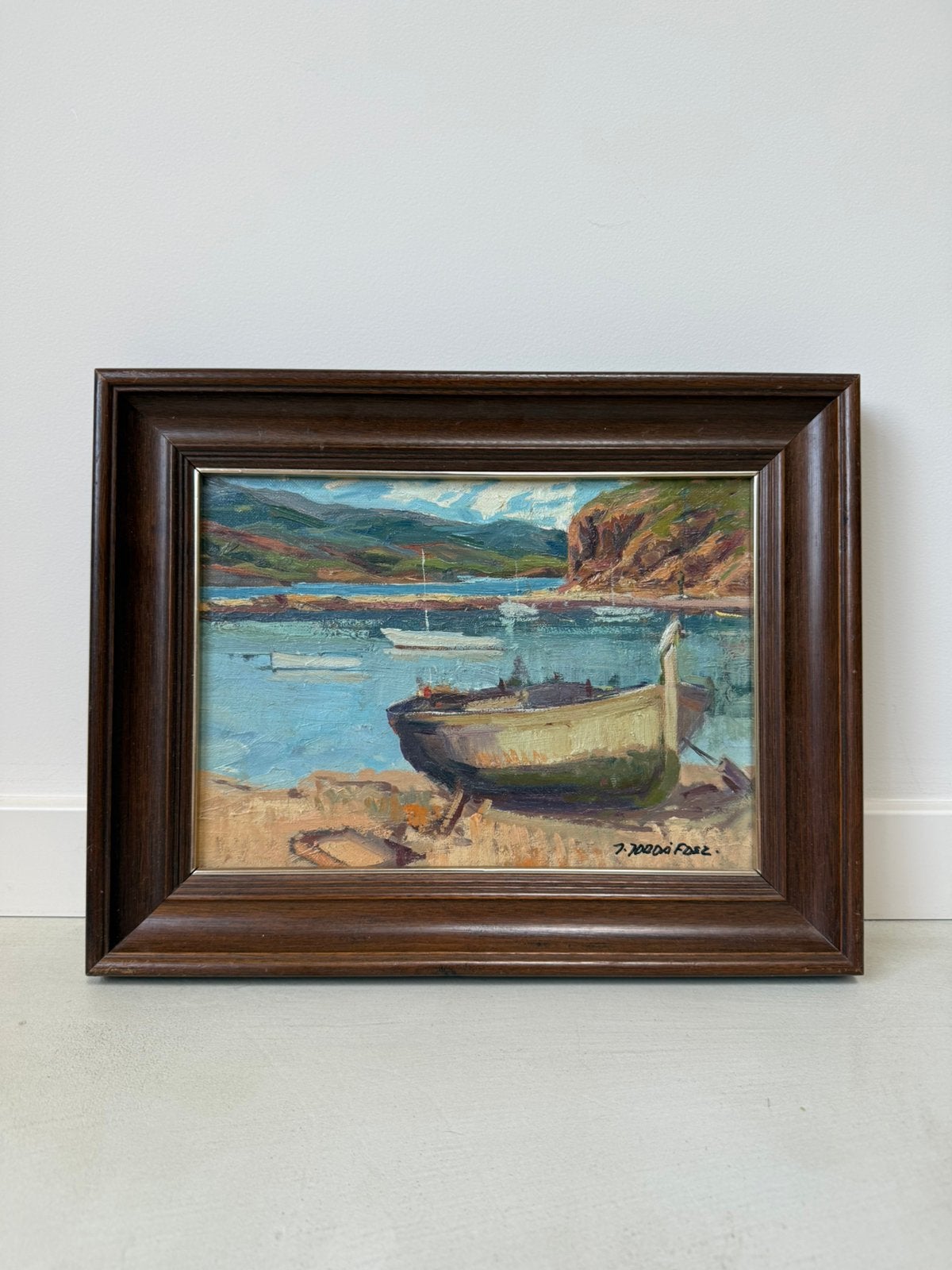 Vintage antiek schilderij, Ophalen, Overige stijlen, Ingelijst, Overige onderwerpen