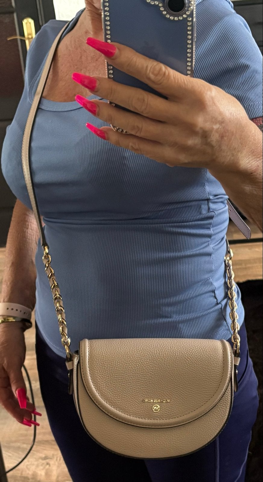 Michael Kors Schoudertasje - Nieuw, Ophalen of Verzenden, Nieuw, Roze, Schoudertasje