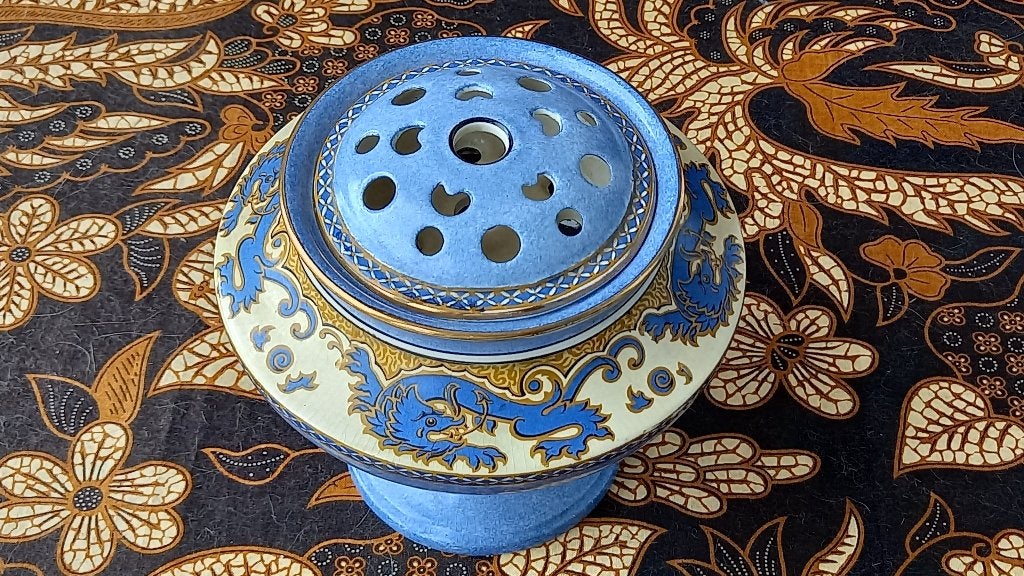 Mooie oude rose bowl uit Engeland van Ming porselein 17 cm., Ophalen of Verzenden