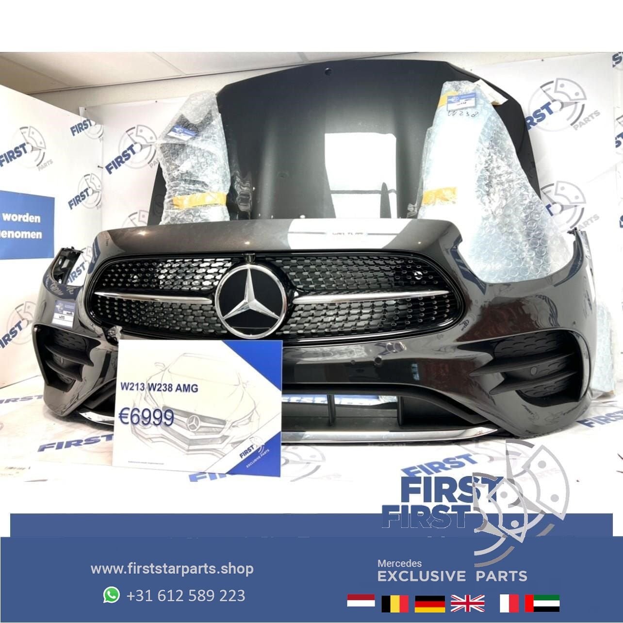 W213 S213 W238 FACELIFT E53 AMG VOORKOP Mercedes E Klasse 20, Gebruikt, -, Voor, Ophalen of Verzenden