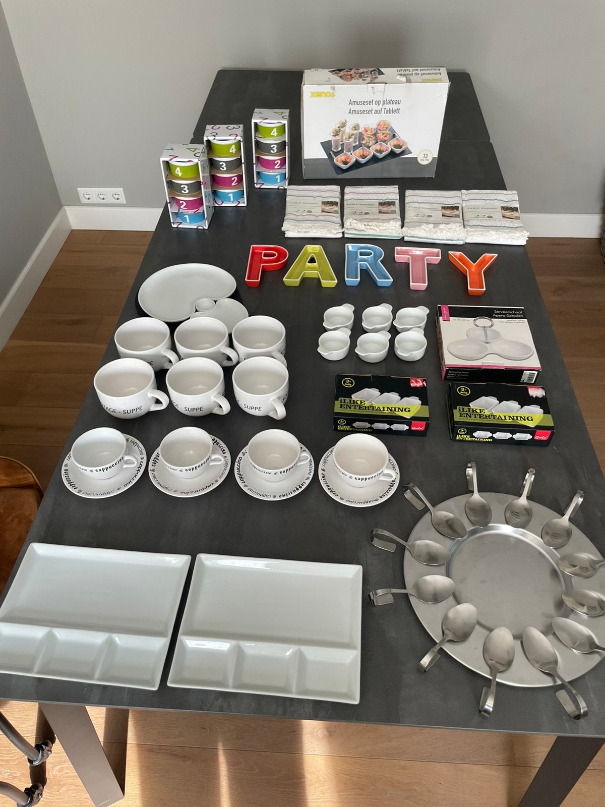 Serviesgoed/ partyschalen/ amusessets.Alles in een koop., Ophalen, Nieuw, Overige stijlen, Kop(pen) en/of Schotel(s)