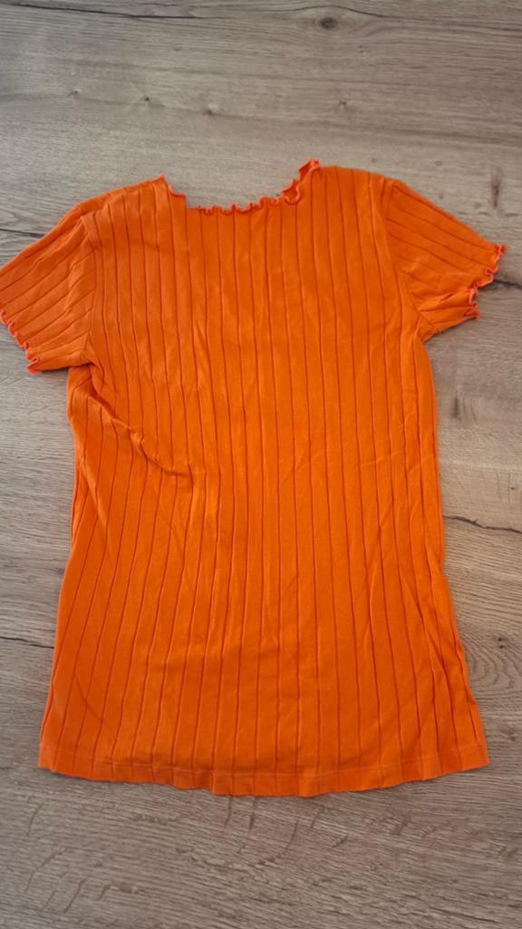 Oranje shirt Hema maat 158-164, Jongen of Meisje, Ophalen of Verzenden, Zo goed als nieuw, Shirt of Longsleeve