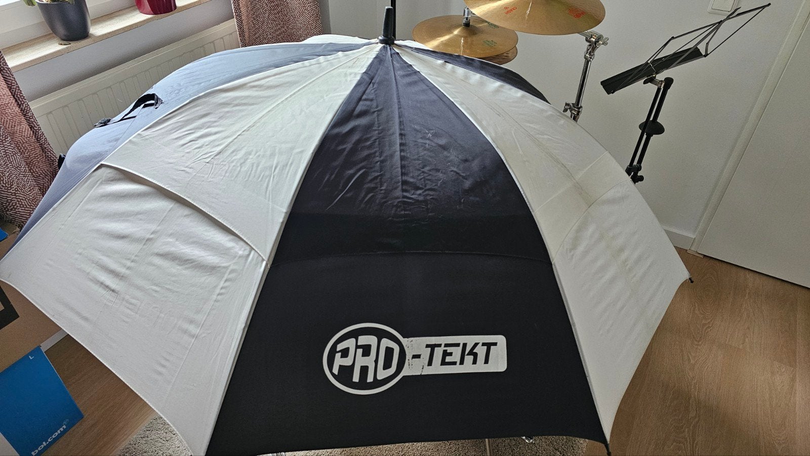 Grote golf paraplu/parasol met windvanger - PRO-TEKT, Ophalen, Gebruikt, Overige kleuren