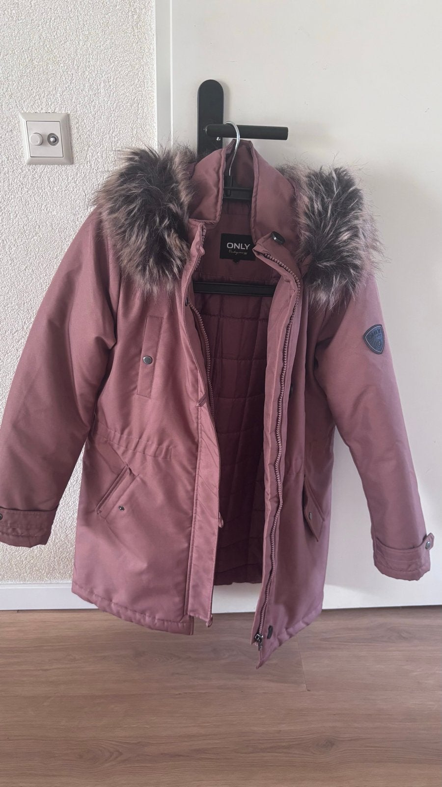 ONLY jas met bontkraag - Zo goed als nieuw, Ophalen of Verzenden, Zo goed als nieuw, Roze