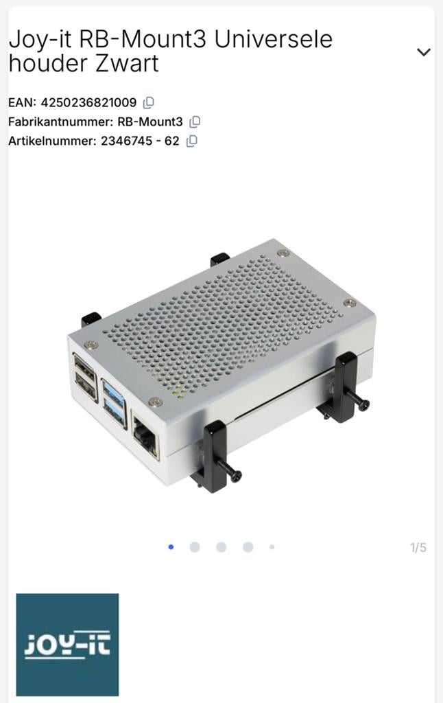 Joy-it RB-Mount3 Universele houder Zwart, Computers en Software, Ophalen of Verzenden, Nieuw