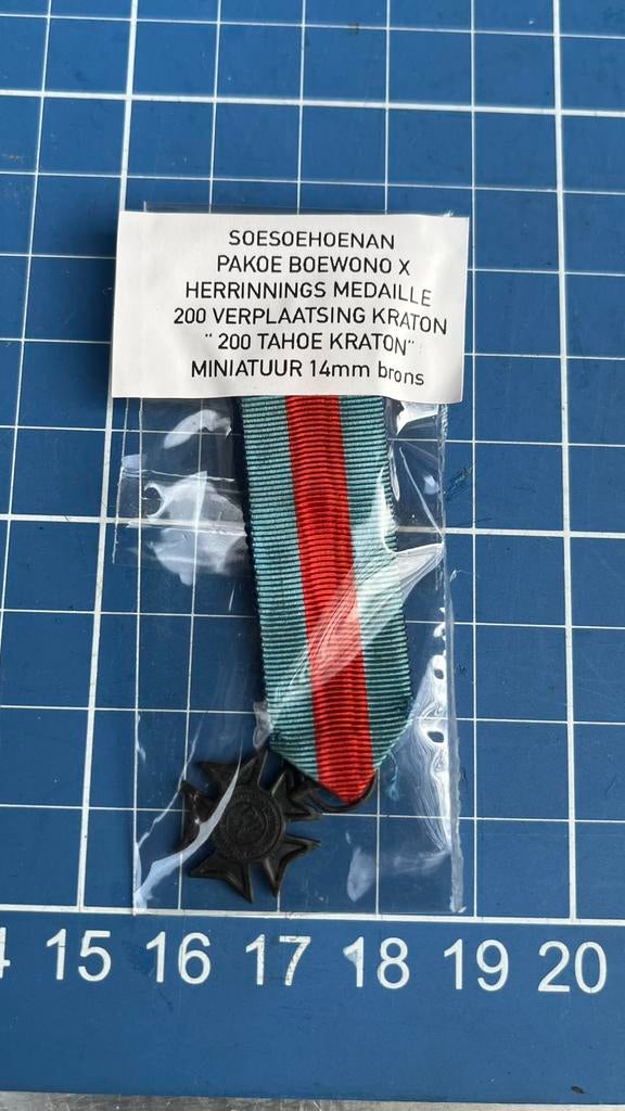 PAKU BUONO HERRINNERINGS MINIATUUR MEDAILLE NED INDIÉ 1939, Ophalen of Verzenden, Overige typen