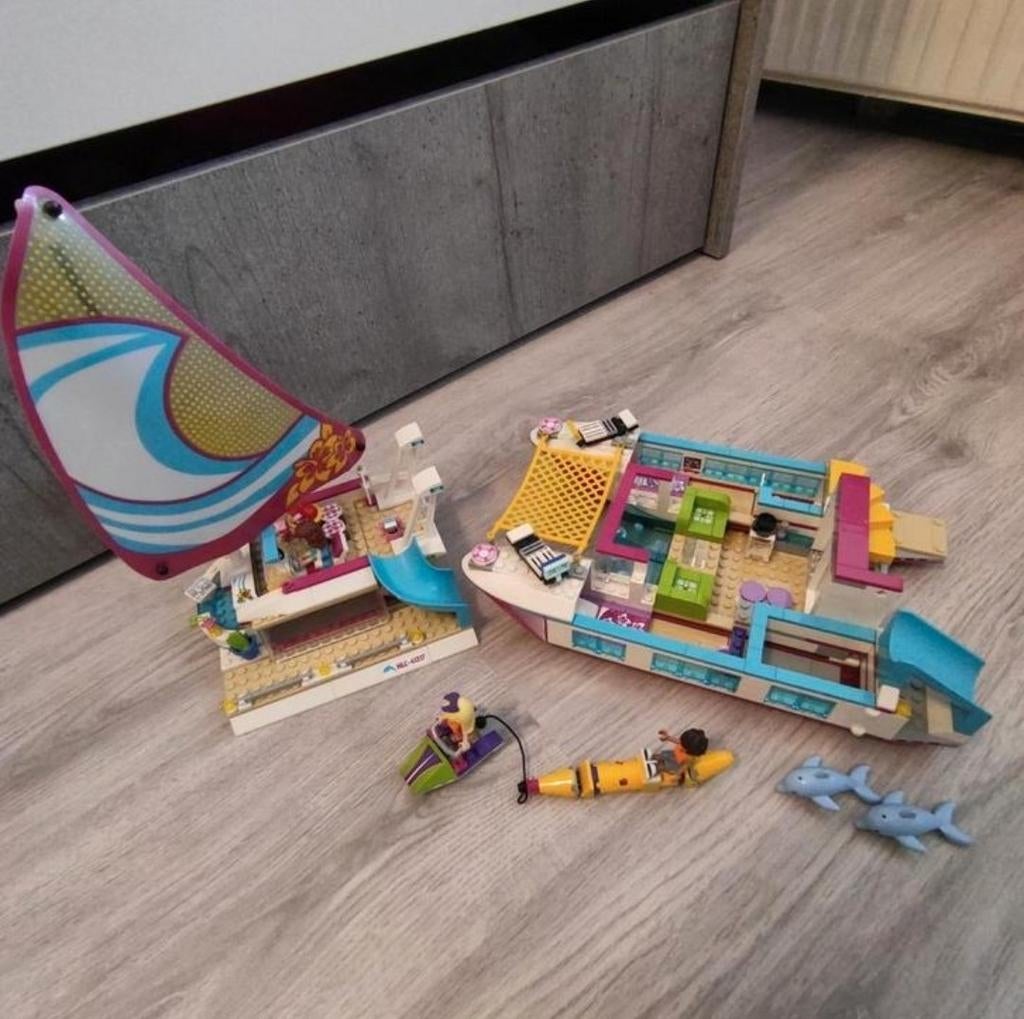 Lego Friends 41317 Sunshine Catamaran, Ophalen of Verzenden, Zo goed als nieuw, Complete set, Lego