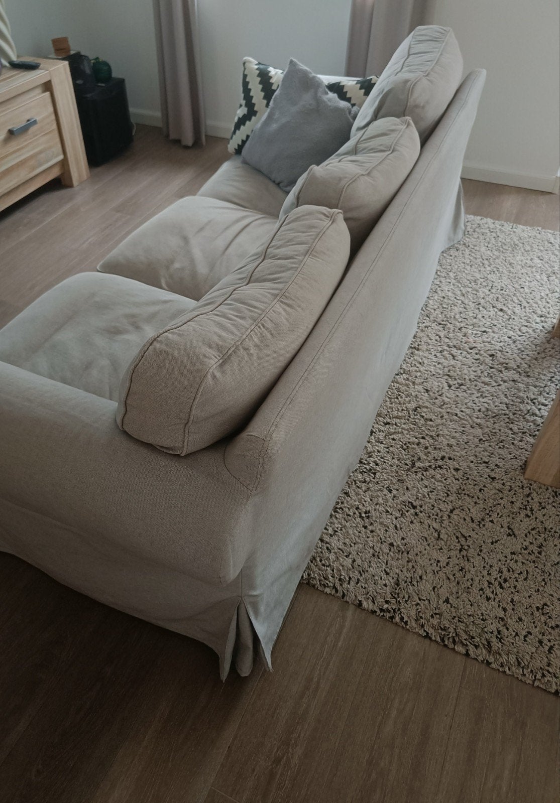 Ikea Ektorp 3-zitsbank - Grijs, Ophalen, Gebruikt, Driepersoons, 75 tot 100 cm