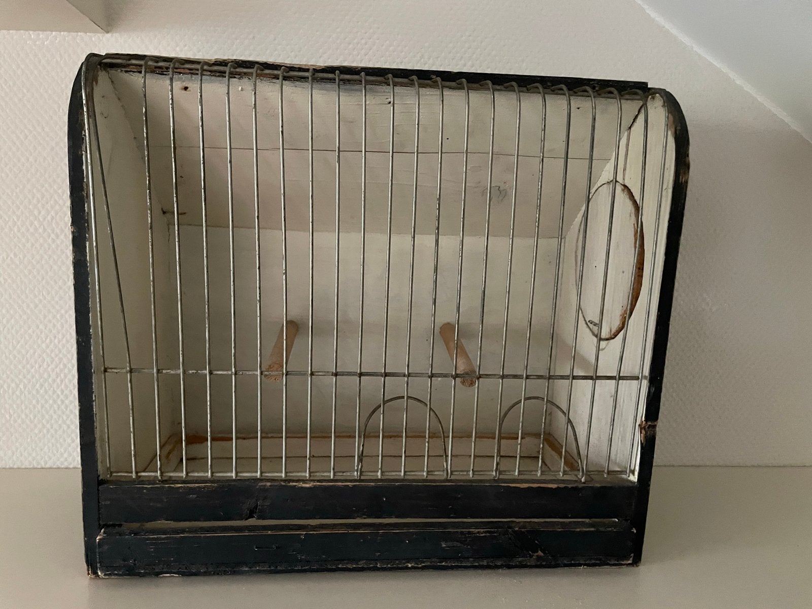 Antieke brocante vogelkooi - decoratief, Ophalen of Verzenden