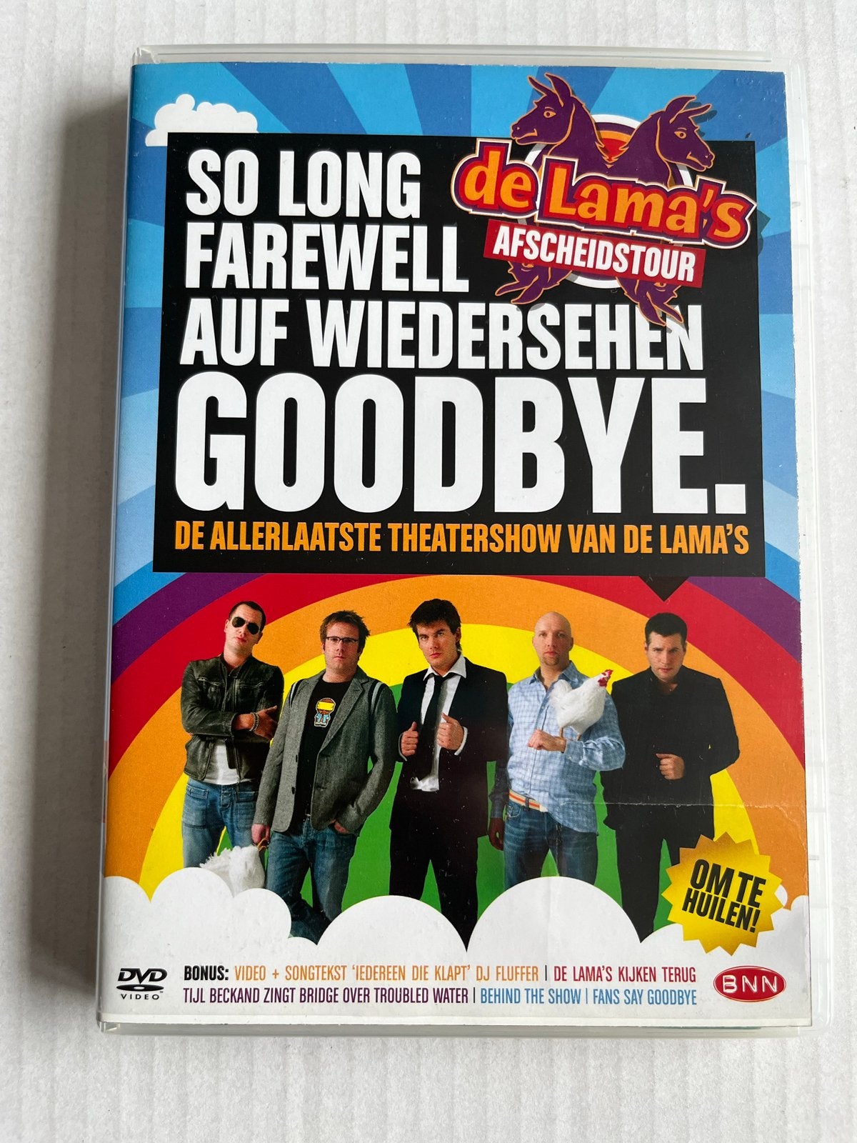 De Lama's - So Long Farewell Auf Wiedersehen Goodbye DVD, Alle leeftijden, Cabaret, Gebruikt, Bonusmateriaal