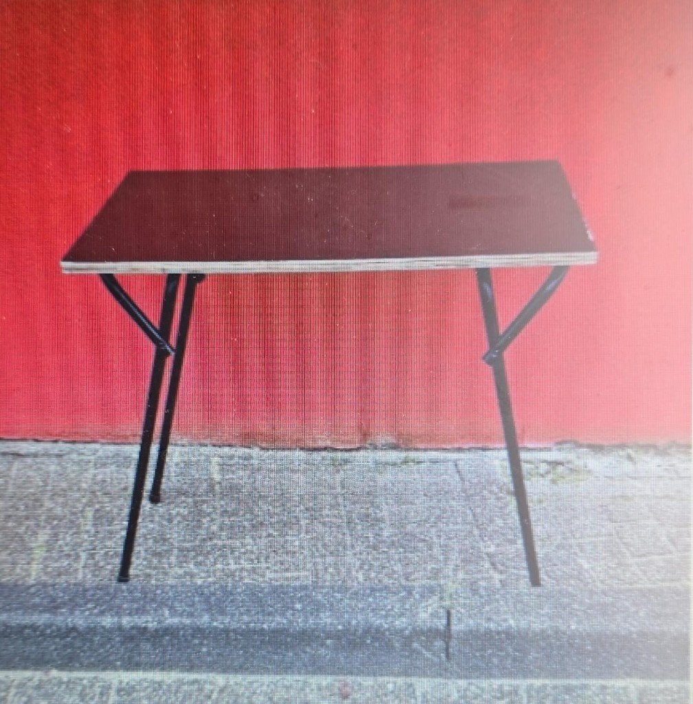 Terrastafel examentafel klaptafel 60 x 90 cm vintage retro, Ophalen, Zo goed als nieuw, Rechthoekig, Hout