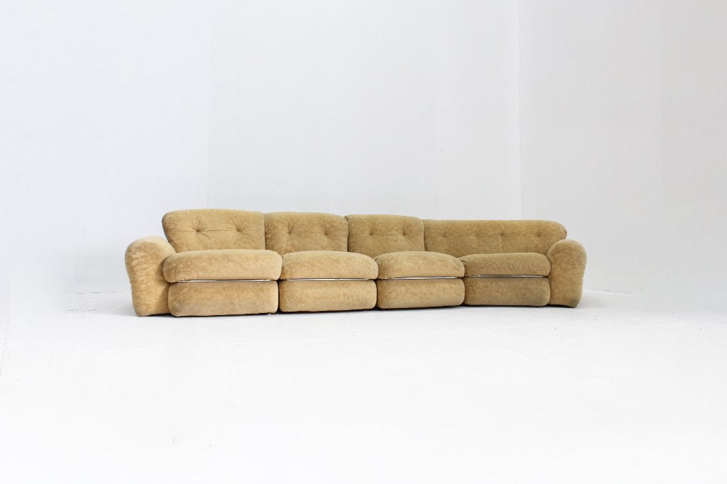 Vintage Italiaanse ronde modulaire sofa 1970s
