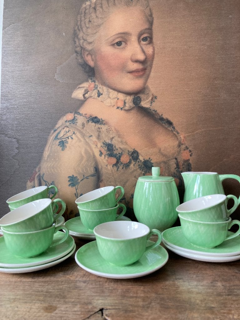 Franse koffiekopjes melkkan suikerpot, Ophalen of Verzenden