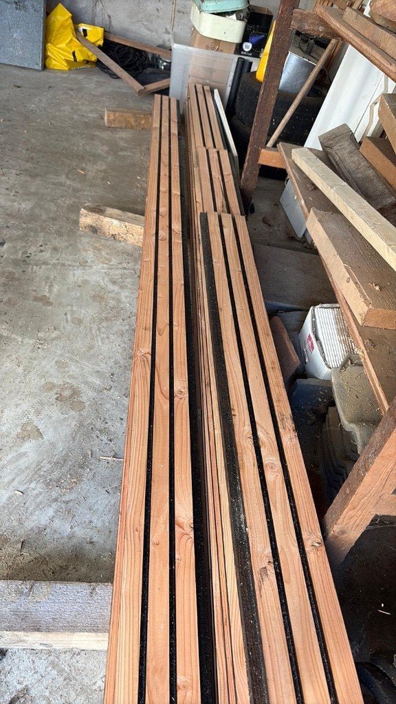 Douglas Geschaafd Triple Rhombus, zwart., Ophalen, Planken, Nieuw, Hardhout