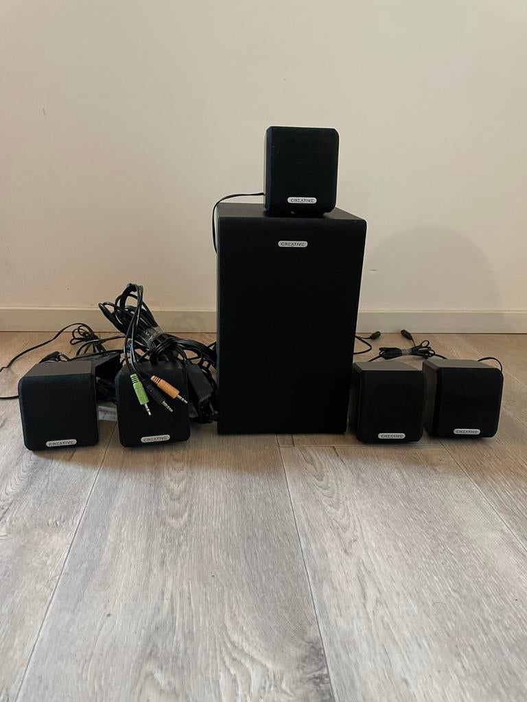 Creative Labs 5.1 PC speakerset, Computers en Software, Pc speakers, Ophalen, Gebruikt