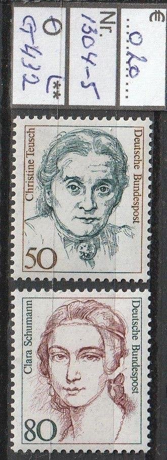 Bund Freimarken Belangrijke Vrouwen Michel 1304-5 Nr.G432p, Verzenden, BRD, Postfris