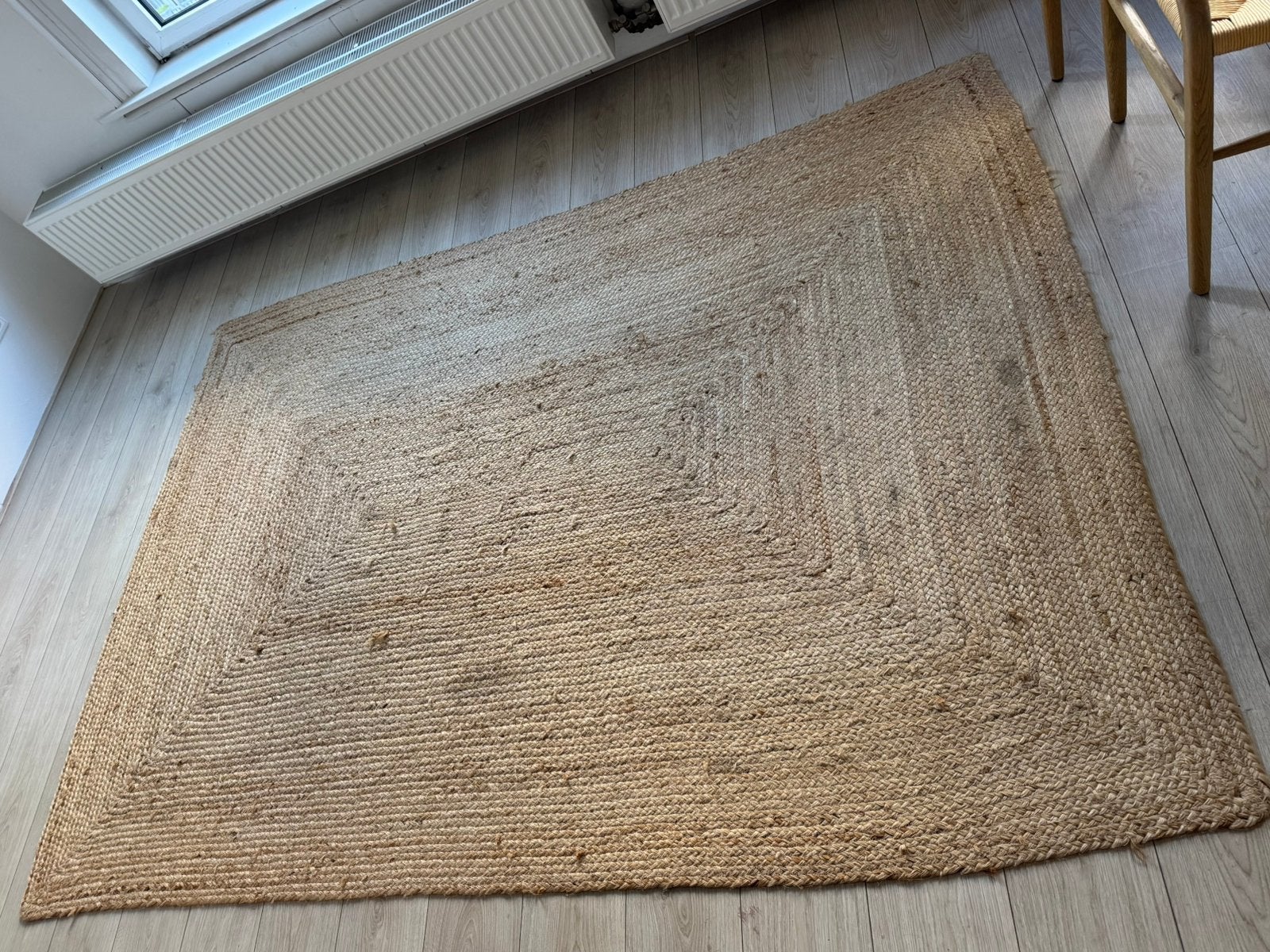 Westwing jute vloerkleed 170x240 cm – naturel, Ophalen, Gebruikt, 150 tot 200 cm, 200 cm of meer